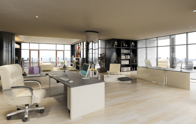 上海辦公室裝修設(shè)計(jì):木質(zhì)辦公桌的巧妙運(yùn)用