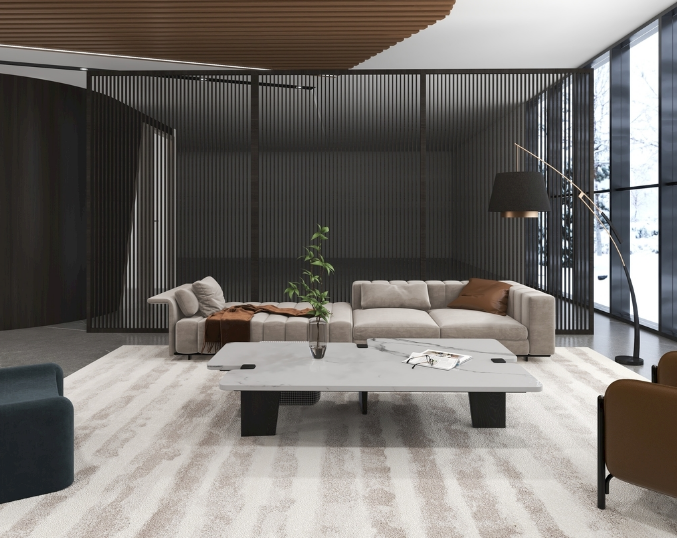 辦公室裝修設(shè)計：灰色吧臺，簡約而不簡單