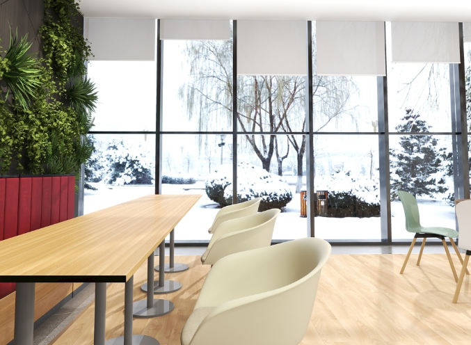 辦公室裝修設(shè)計：米色桌子，顏值與實用并存！