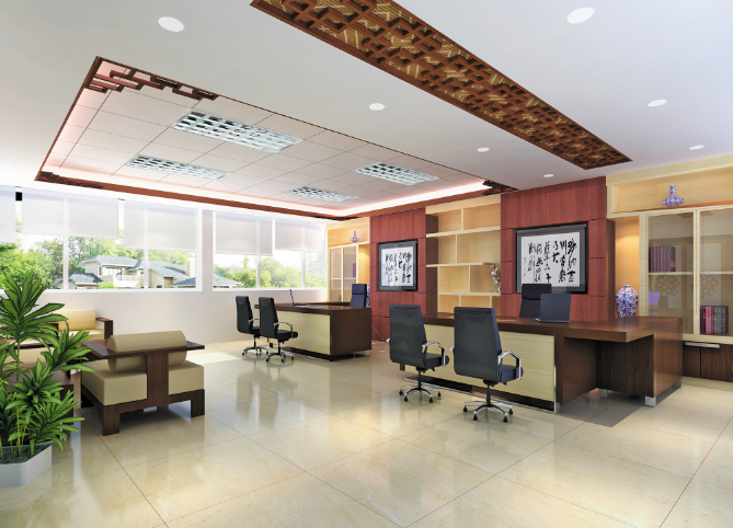 科技智潮引領(lǐng)未來:上海辦公室裝修設(shè)計,大中班臺擺放新解